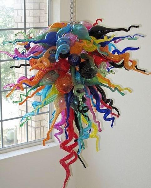 

contemporary chain chandelier lighting modern design artistic decorative special wedding home decoration hand blown glass chandelier