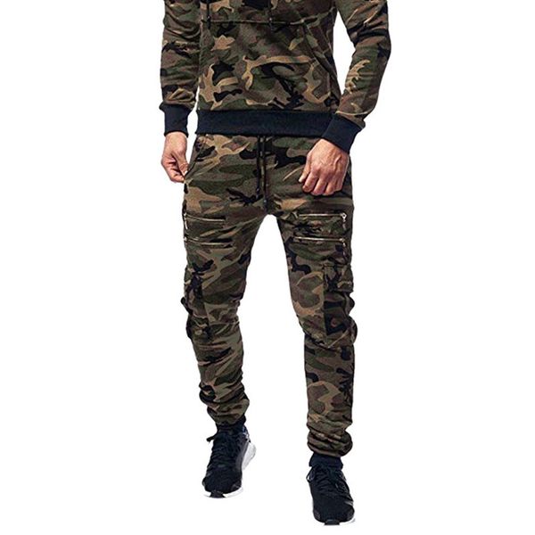 

2019 sweatpants men zipper pockets solid color pantalon hombre casual trousers men clothes joggers pants man fashion street wear, Black