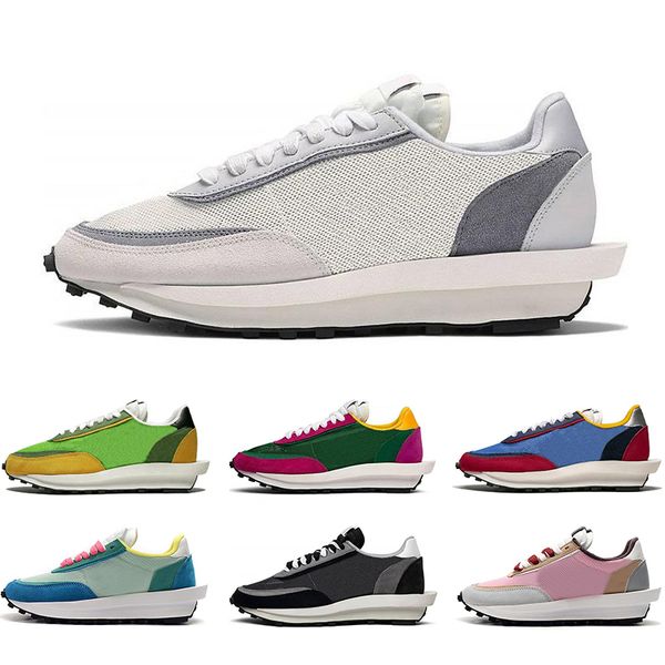 

designer triple black sacai x ldv waffle men casual shoes varsity blue pink green mens womens trainers sports sneakers espadrilles 36-45