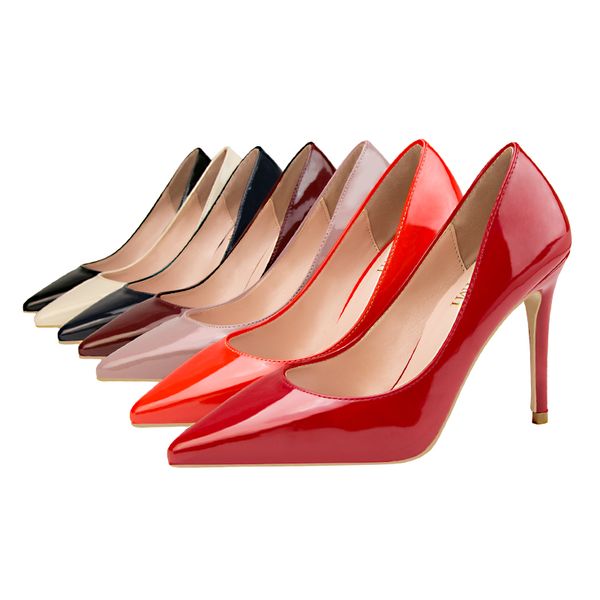 

korean fashion simple women's shoes show thin high heel thin heel super high heel shallow mouth pointed single shoes