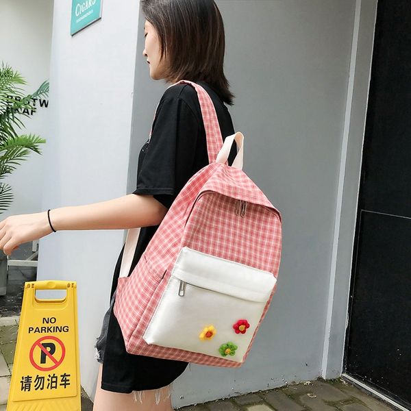 

2020 new schoolbag female ins korean student backpack vintage sense fashion wild shoulder bag campus soft sister