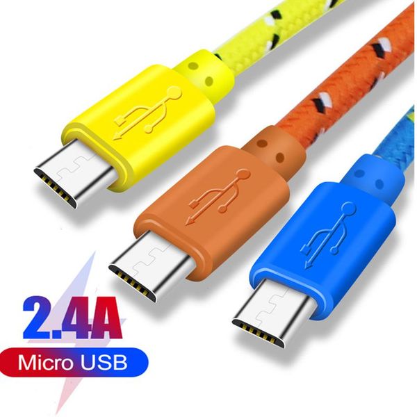 

nylon micro usb cable fast charging for huawei samsung xiaomi cord for andriod phone