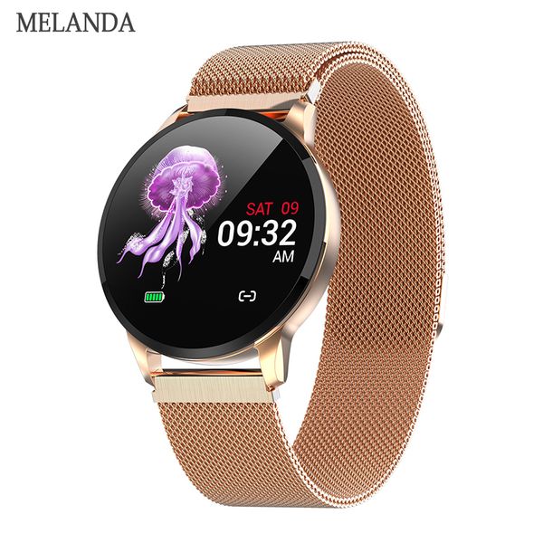 

2019 new fitness smart watch women running heart rate monitor bluetooth pedometer touch intelligent sports smartwatch women men, Slivery;brown