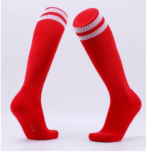 2019 Günstige Fußball-Socken mit langem Schlauch und Handtuchboden, Gruppenkauf, Outdoor-Sport, Trainingsspiel, Socken, Haarersatz, einfarbige Sportsocke
