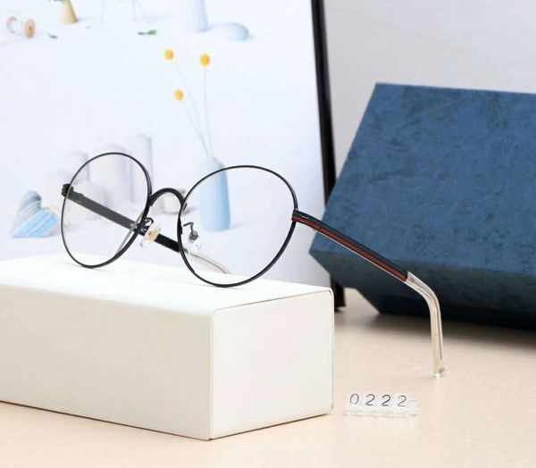 

new fashion designer sunglasses flat myopia mirror luxury sunglasses for men women goggle light glasses model 0222 with box, White;black