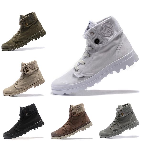 

2020 arrival palladium mens women winter fashion boots white red gray pink red army green casual trainers ace boots size 36-45, Black