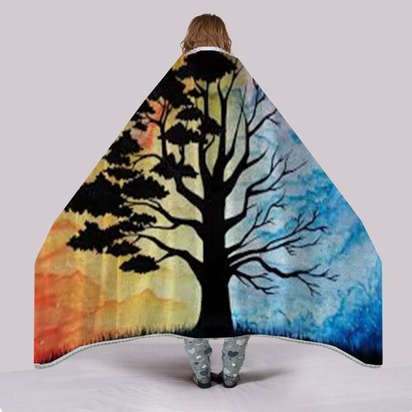 

лес красочной nap одеяло дерева кораллового бархат плюш throw одеяло soft пушистый home office