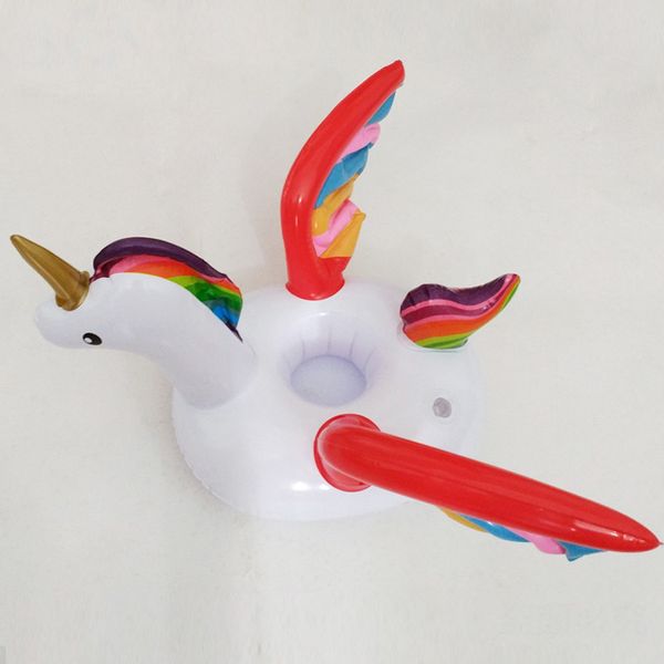 

summer swimming pool inflatable wing unicorn holder cup