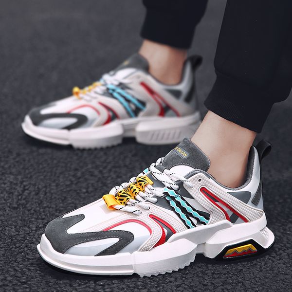 

luxury mens platform designer shoes black white multicolors women mens leather casual shoes sports sneakers made in china size 3944, White;red
