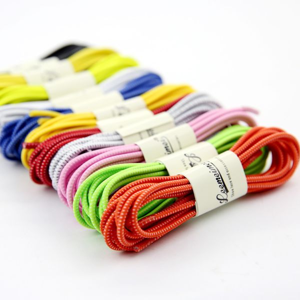 

stretching lock lace 23 colors a pair of locking shoe laces elastic sneaker shoelaces shoestrings running/jogging/triathlon, White;pink