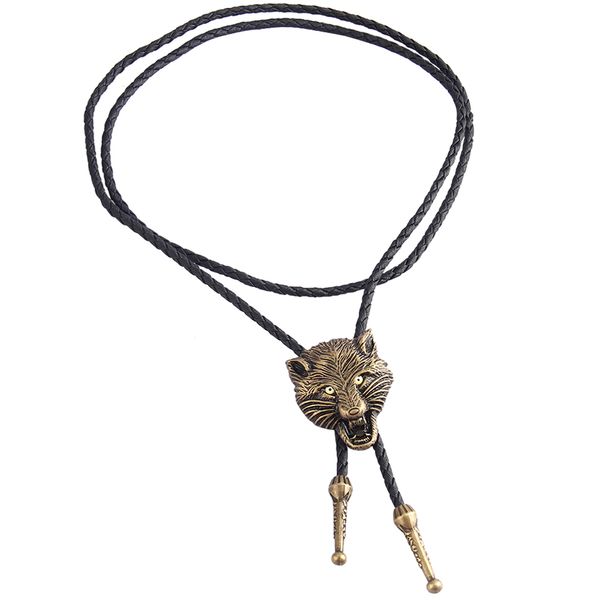 

handmade wolf shape bolo tie necklace jewelry men bracelets bangles, Silver