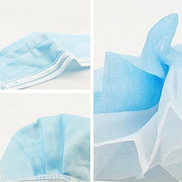

in-stock disposable face masks 3-layers disposable civilian masks dustproof non-woven fabric plus meltblown cloth masks 35