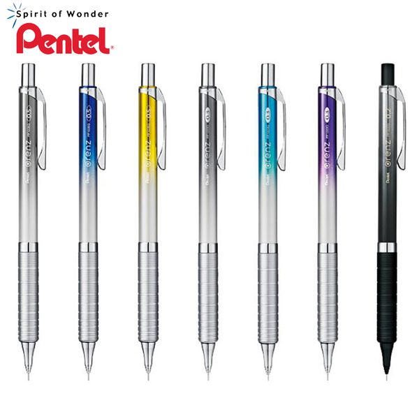 

1pcs pentel automatic pencil xpp1005g gradient color 0.5/0.3/0.2mm metal non-slip low center of gravity limited 0.3/0.5mm refill, Blue;orange