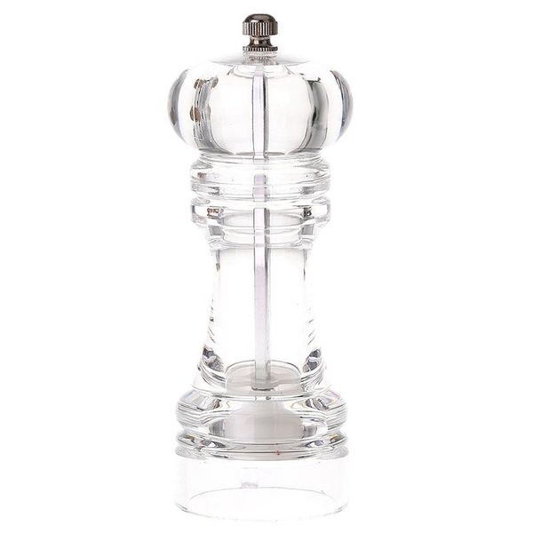 

acrylic manual pepper grinder salt spices mill shaker transparent kitchen grinding tool 6*14cm other kitchen dining bar