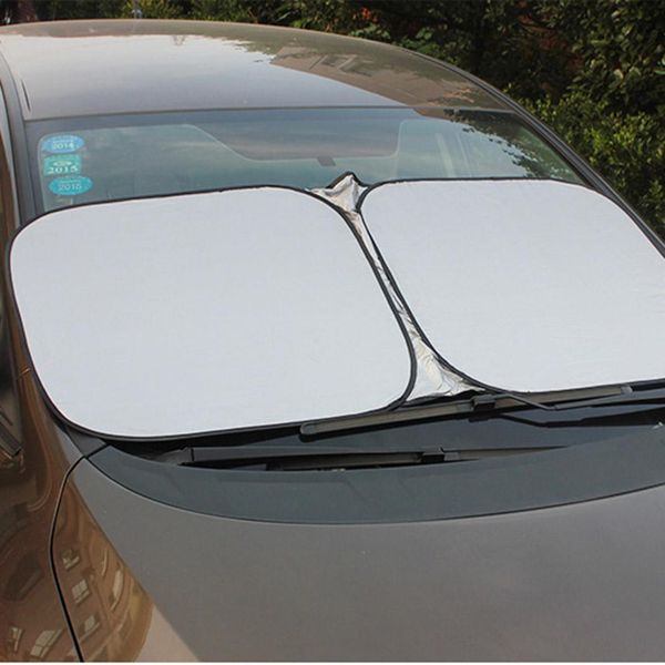 

windshield sun shade foldable car front window sunshade heat reflector pair of silver general