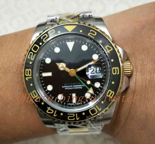 

factory sbasel world luxury new gmt ii automatic movement stainless steel dive basel 40mm 116713ln mens watch watches, Slivery;brown