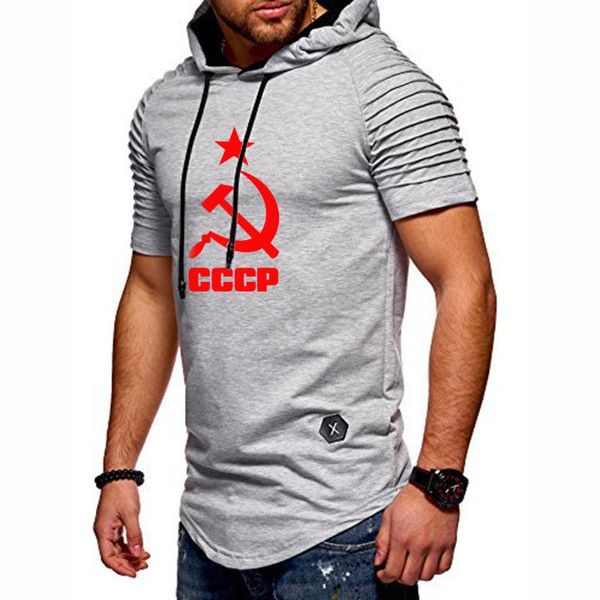 

men summer cccp russiant shirts men folds pullover ussr soviet union moscow russia folds pullover cotton o neck tee