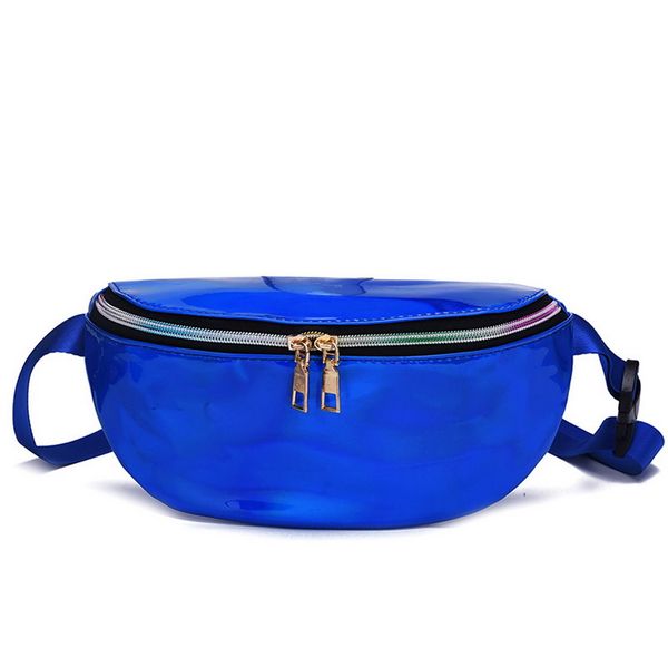 

adisputent 2019 waist bag women fanny packs laser holographic travel waist pack shiny raves bum hip belt bag for beach party