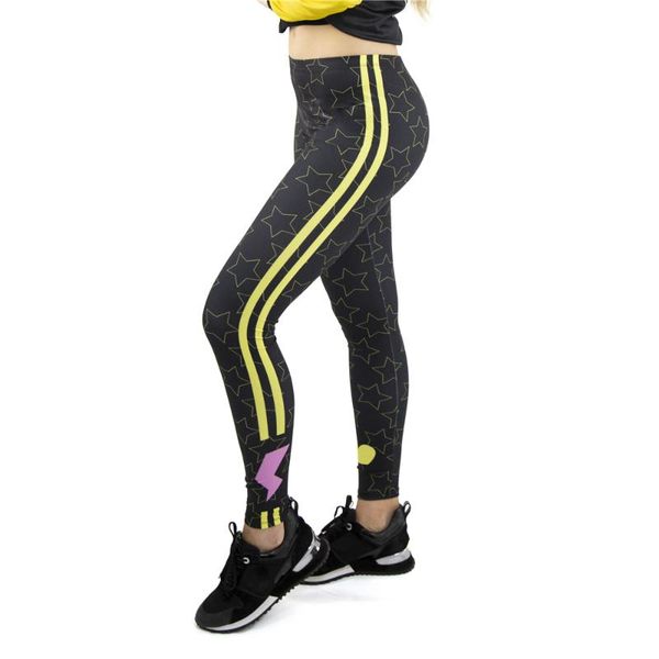 

moody_weather printing elastic fitness leggings paddy workout legging stretch slim sportswear leggings#3, Black