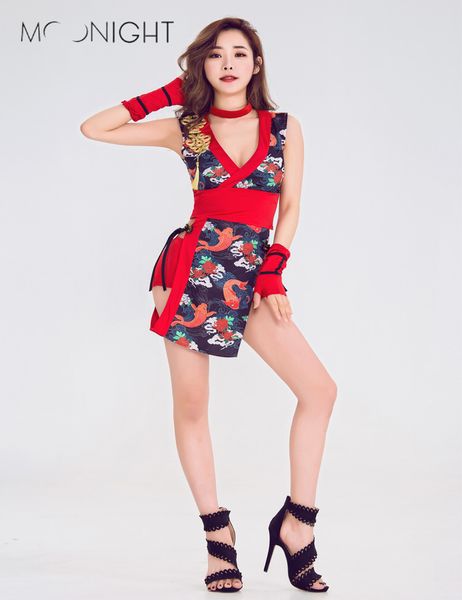 

moonight 2019 women ladies costumes girl dress cheerleader cosplay roleplay uniform halloween modern dance costume clothes, Black;red