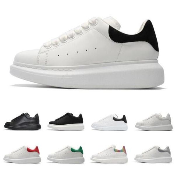 

2020 r models men women fashion leather mcqueens platform increase casual shoes mens chaussures low sneakers1563795157315645f26c#, Black