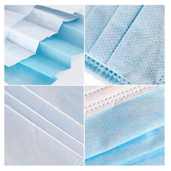 

одноразовые маски для лица ежедневно 3-слойная защитная маска анти-туман пылезащитный нетканый одноразовый для гражданского использования ко