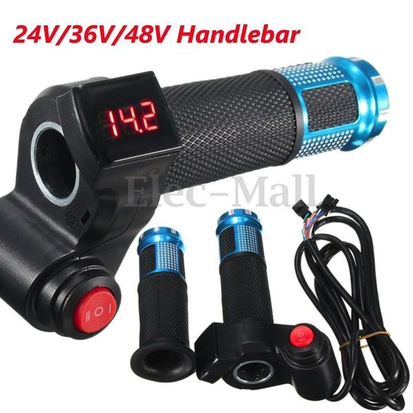 

24v 36v 48v universal electric scooter bike throttle handlebar digital meter(6.8