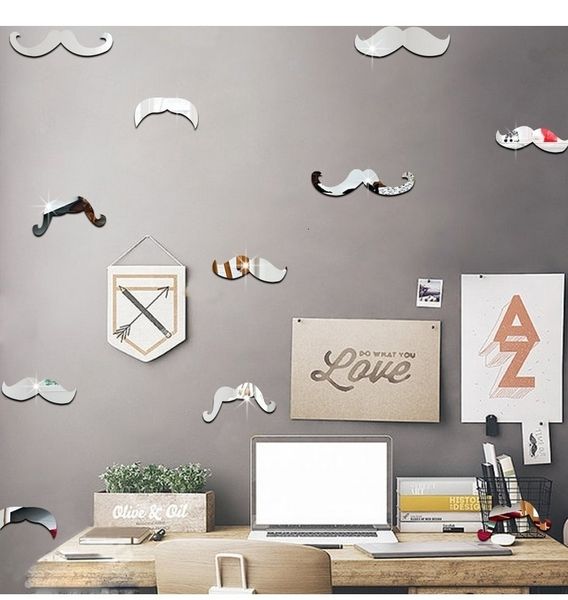 Originality Children Room Decorate Wall Stickers Diy Dali Beard