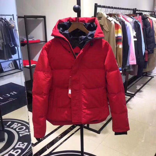 

горячие мужчины женщины канада краткое параг пуховик вниз пальто мужские открытый теплый перо гусь зимняя куртка верхняя одежда куртки парки, Black