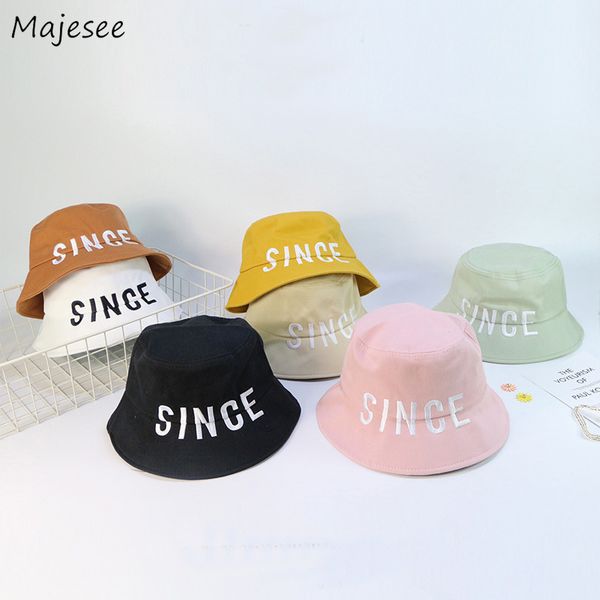 

bucket hats women new korean version letter fisherman hat womens harajuku various color leisure trendy outdoor ladies chic 2019, Blue;gray