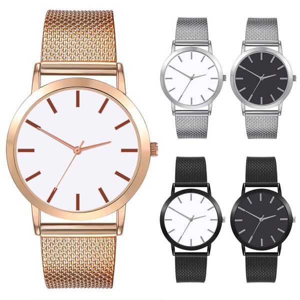 

fashion couple ultra thin quartz analog wristwatch with silicone mesh band lxh, Slivery;brown