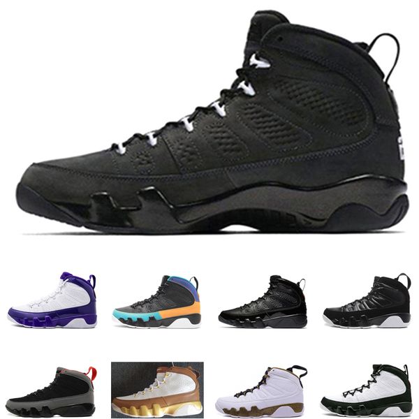 

fashion new 9s men sneakers designer basketball shoes dream it do it 2010 release anthracite bred lakers pe sport trainers size 40-47