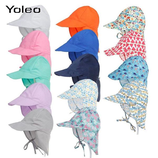 

лето детские hat регулируемая вс крышка младенца spf 50+ travel beach caps детские летние плавательные hat для мальчиков девочек дети sun ha, Yellow