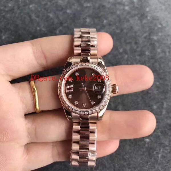 

7 good quality wristwatches 31mm 26mm 36mm datejust pearlmaster 18kyellow gold 279161 178343 279174 279160 279173 ladies watch women watches, Slivery;brown