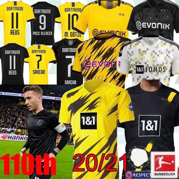

2020 2021 bvb borussia dortmund kids soccer jersey gotze reus 20 21 paco alcacer football 19 20 110th bvb borussia dortmund, Black;yellow
