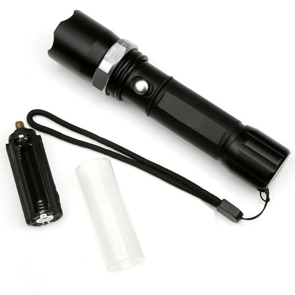 

super bright t6 led torch police flashlight camp light lamp zoomable powerful flashlight accessories