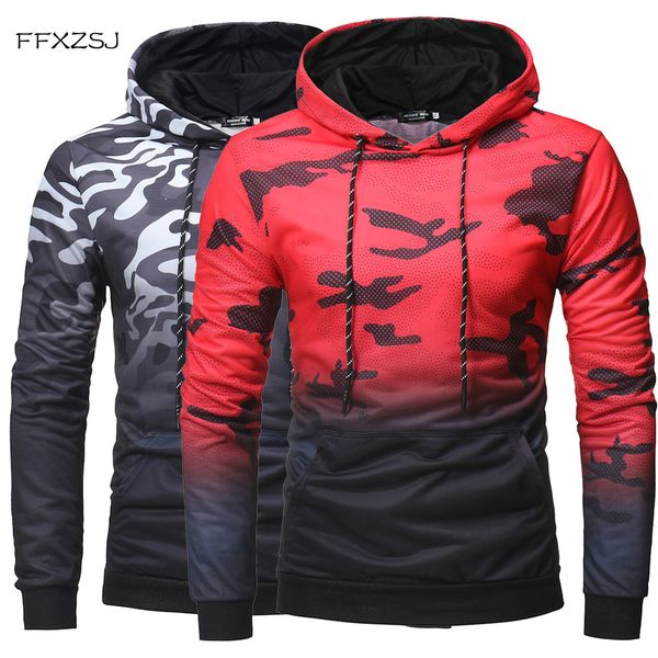 

men's sweatshirts long sleeve tracksuits jumper clothing camouflage hoodie hooded sweatshirt tee outwear blouse sportswear, Black