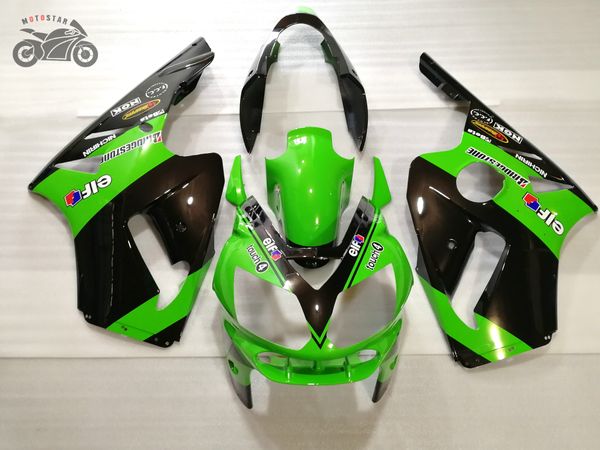 Injeção Kits de Feira Chineses para Kawasaki Ninja ZX12R 2000 2001 ZX-12R 00 01 ZX 12R Verde ABS Preto Abs Fairagens Plásticas Empresas