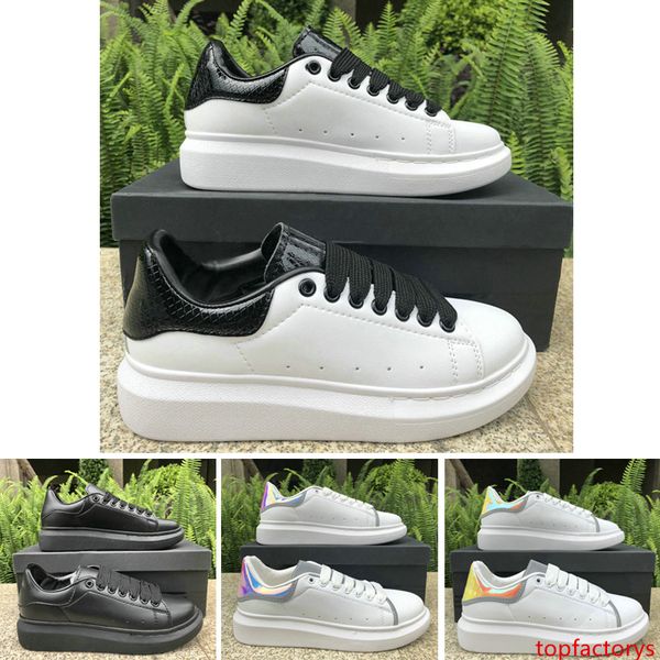 

2019 fashion luxury mens designer shoes 3m reflective triple white black snakeskin platform women men casual shoes flat designer sneakers