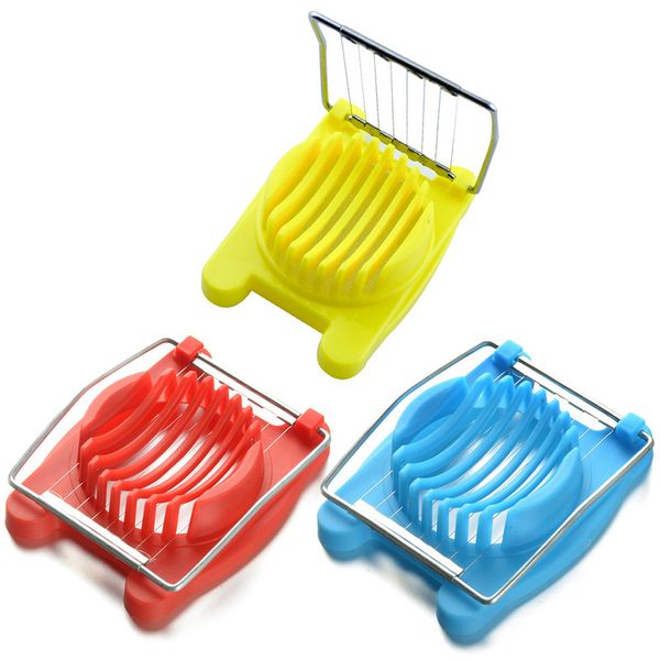 

3 colors cut multifunction kitchen egg slicer sectioner cutter mold flower edges new egg shaper kitchen accessories