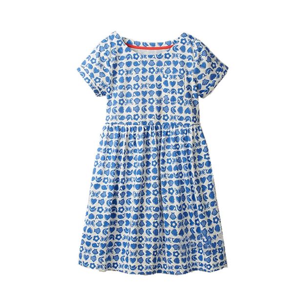 

прыжки метры 3-7t новая разработанной ребёнка морской жизнь мультфильм платья горячей продажа детская короткие рукава летняя одежда 2020, Red;yellow