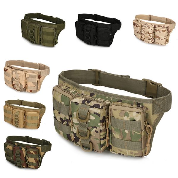 

camouflage training triple small pockets adventure duffle bag tactical pockets outdoor waterproof mountaineering cycling sports bag