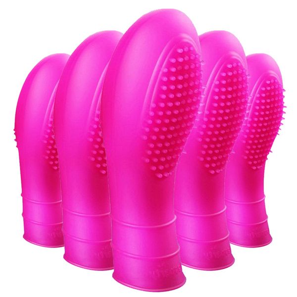 Finger Frauen Sleeve G-Punkt-Zerhacker-Geschlechts-Werkzeug-Rosa-Gummi weiche Kristall Flirten Klitoris Massage Climax Hülse für Erwachsene