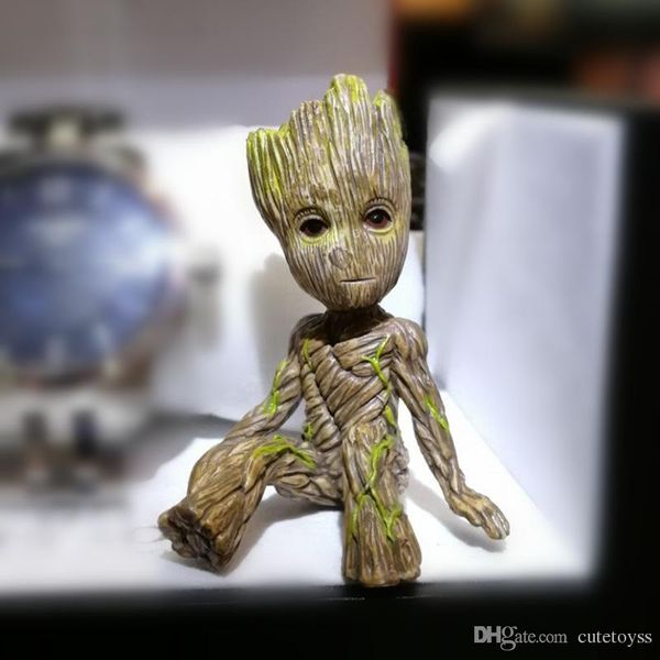 

good new 6cm sitting groot figure toys mini tree man action figures model dolls desk toy cartoon anime toys gift for kids