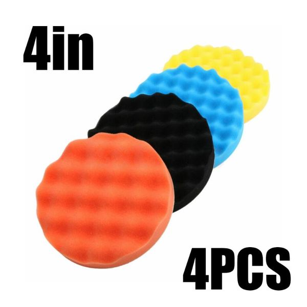 

auto accessories 4 pcs 3/4/5/6/7 inch car polishing sponge foam pads buffing wax polisher set for car-styling