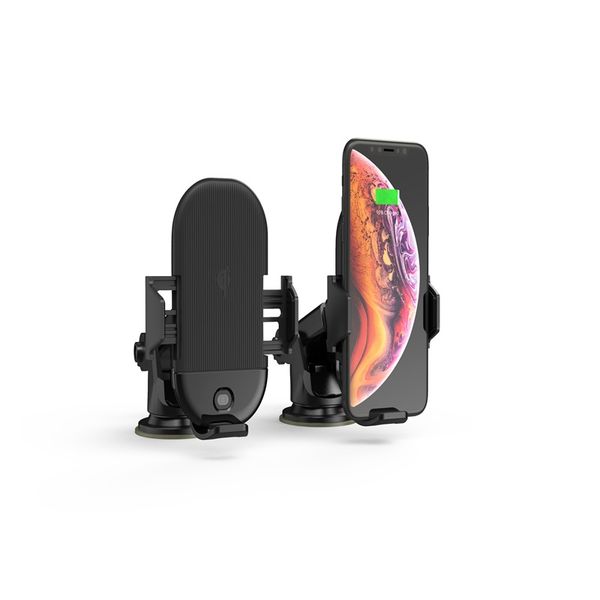 

amazon's selling 2019 smart infrared qi wireless 15w fast car charger automatic induction phone mount holder for smart phone