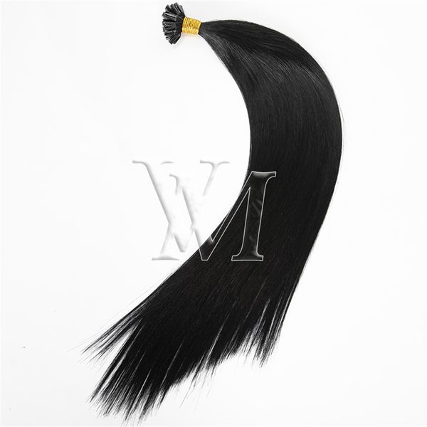 

vmae peruvian virgin u tip human hair extensions afro kinky curly straight body deep water wave 4a 4b 4c pre bonded 100g, Black