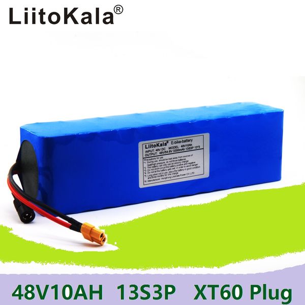 

liitokala 48v 10ah 13s3p high power 18650 battery electric vehicle electric motorcycle diy battery bms protection xt60 plug