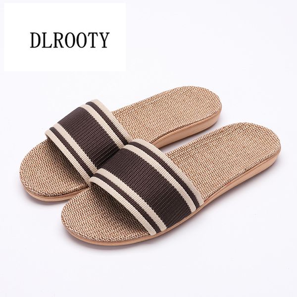 

men slippers sandals flip flops 2019 new summer fashion breathable non-slip shoes man home slides striped casual male, Black