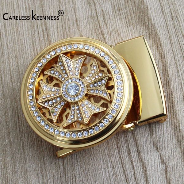 

eud2k careless keenness automatic buckle double row shuang pai zuan shuang pai zuan belt double row drill drill anti-blue wolf head belt buc, Slivery;black